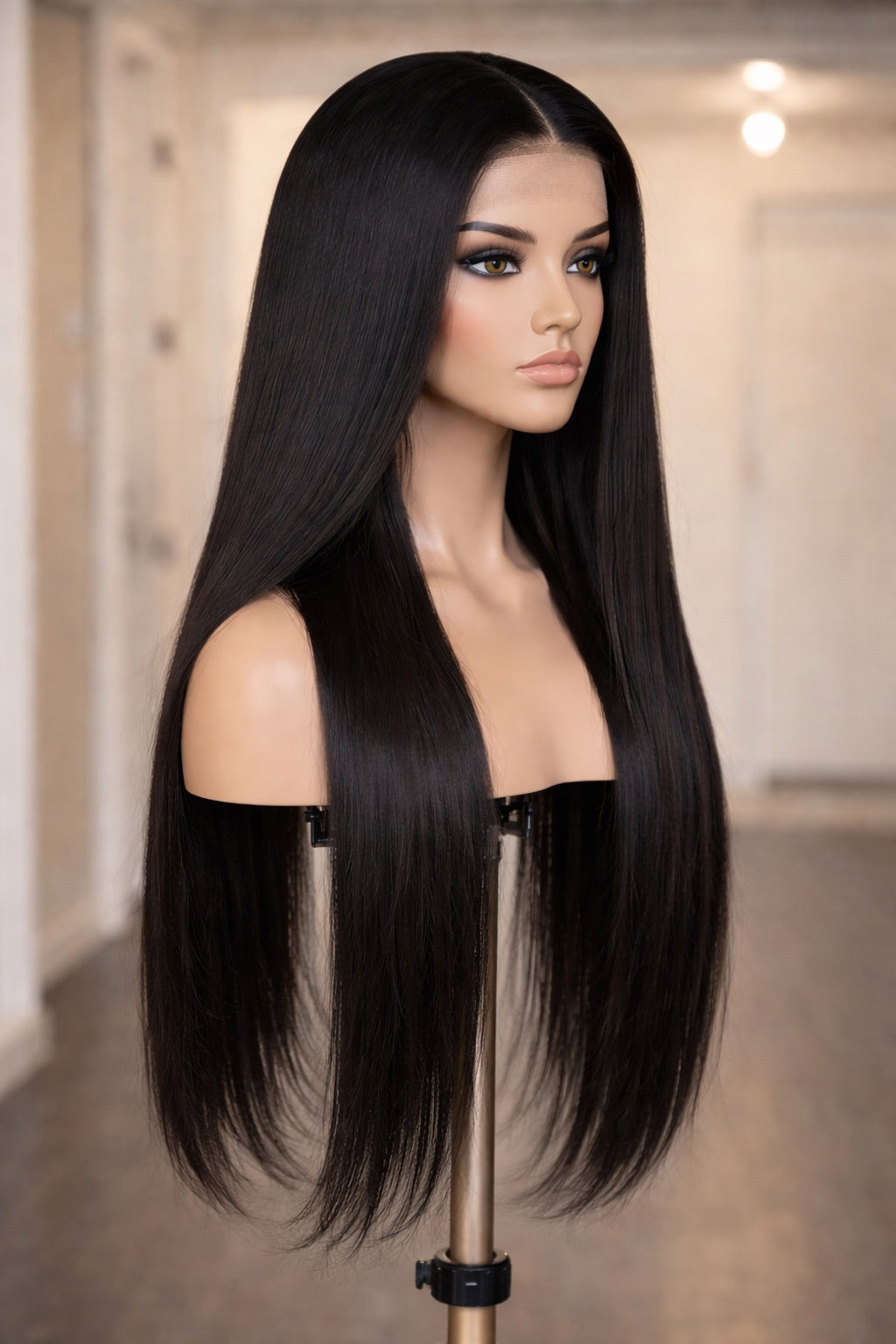 HD Lace Straight Wig – 200% Density | Pre-Plucked | Ready-to-Wear