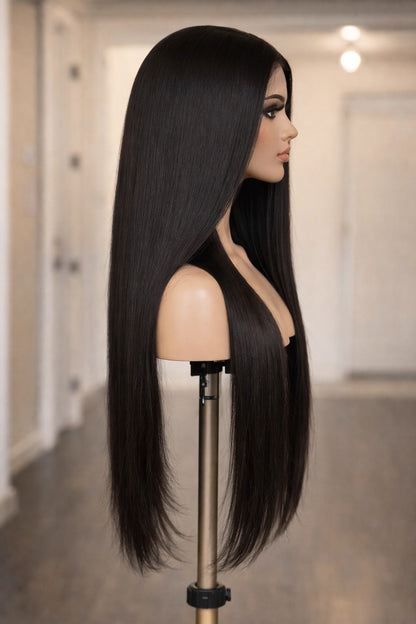 HD Lace Straight Wig – 200% Density | Pre-Plucked | Ready-to-Wear